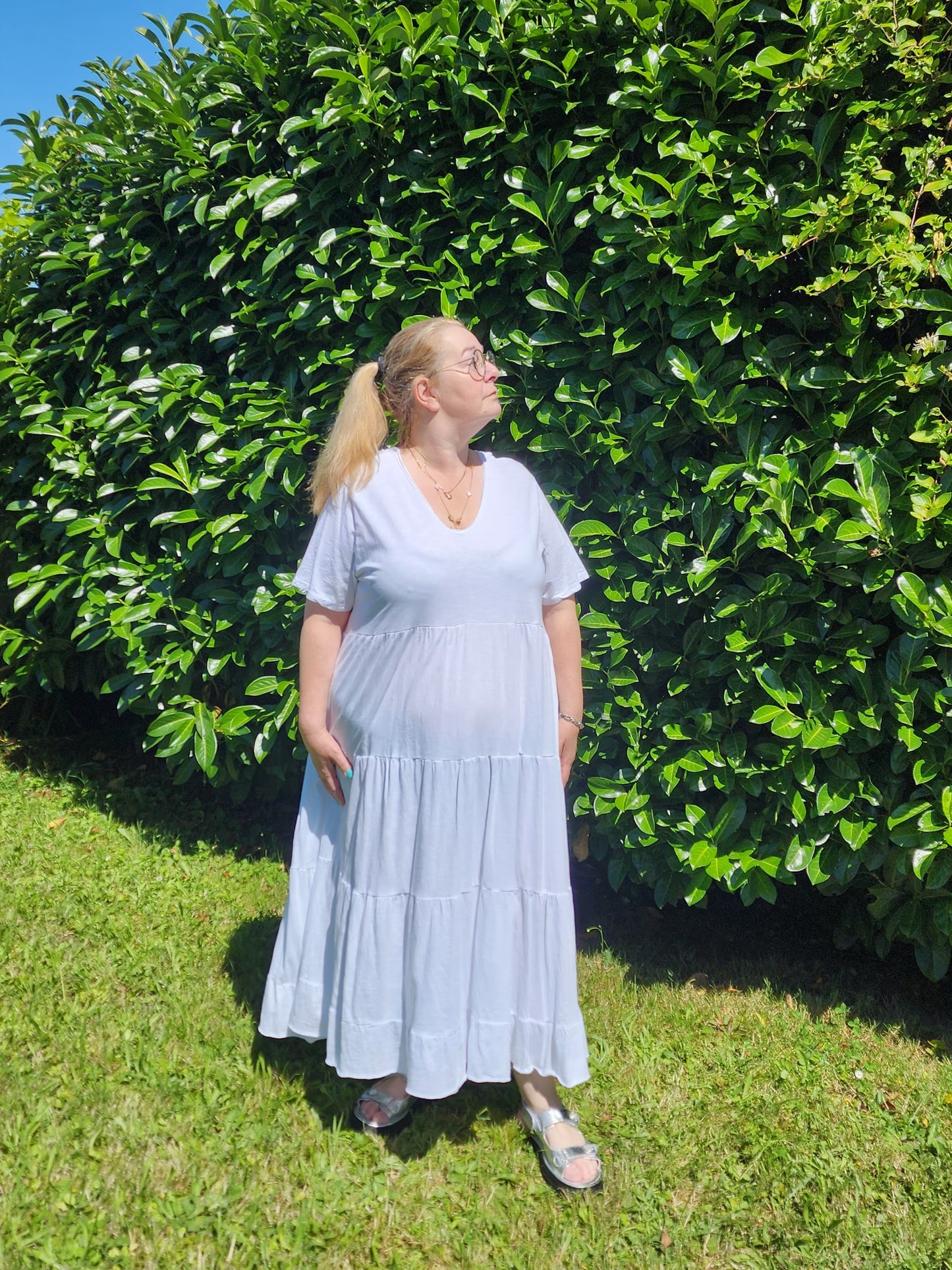 Robe dos dentelle BLANCHE